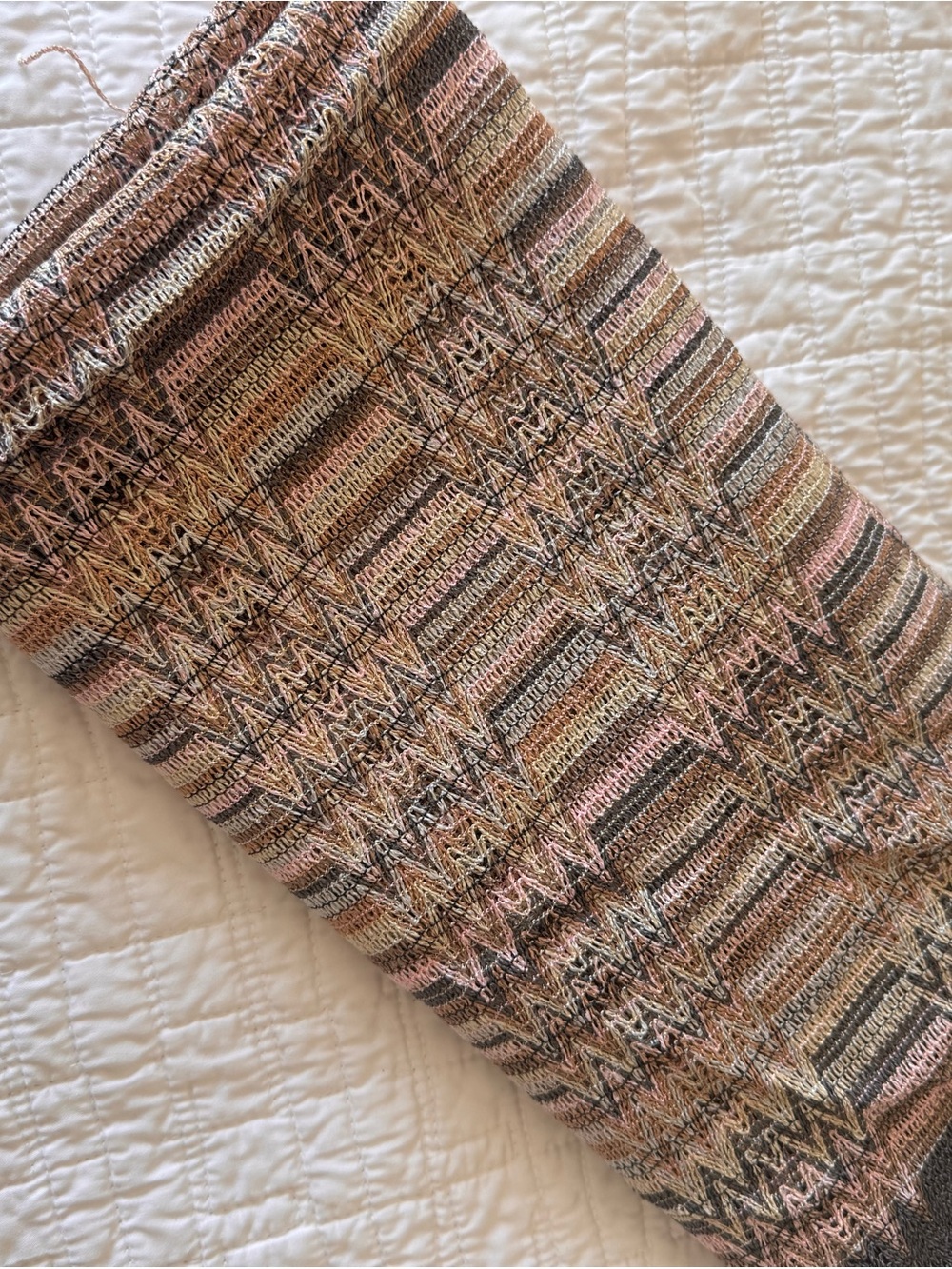 Missoni Women’s Patterned Knit scarf - Pink & Brown